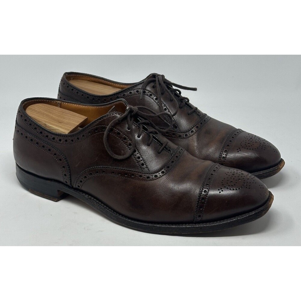 Alden 913 Medallion Tip Oxford Men’s 11 C/E Brown Calfskin Dress Shoes READ